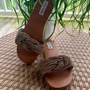 Steve Madden Rhinestone Sandal - bronze